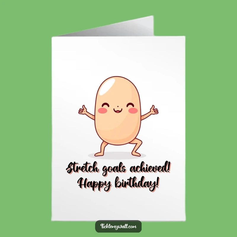 Free Printable Yoga Jelly Bean Birthday Greeting Card - Funny Downloadable Gift for Yogis!