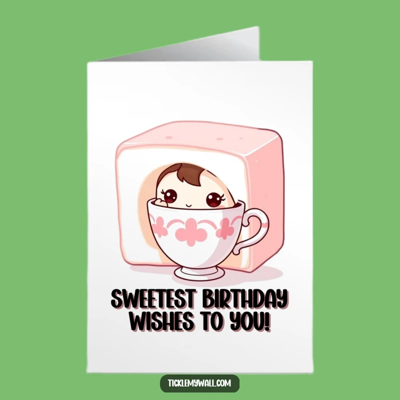 Free Printable Shy Teacup Birthday Card - Sweet Downloadable Gift for Introverts!