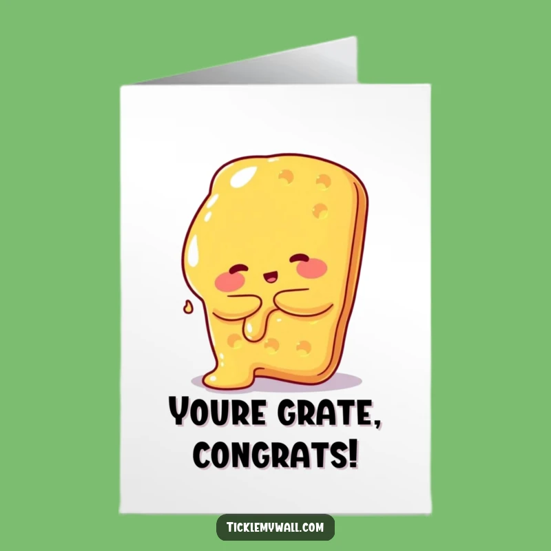 Free Printable Cheese Congrats Card - Melty & Funny Downloadable
