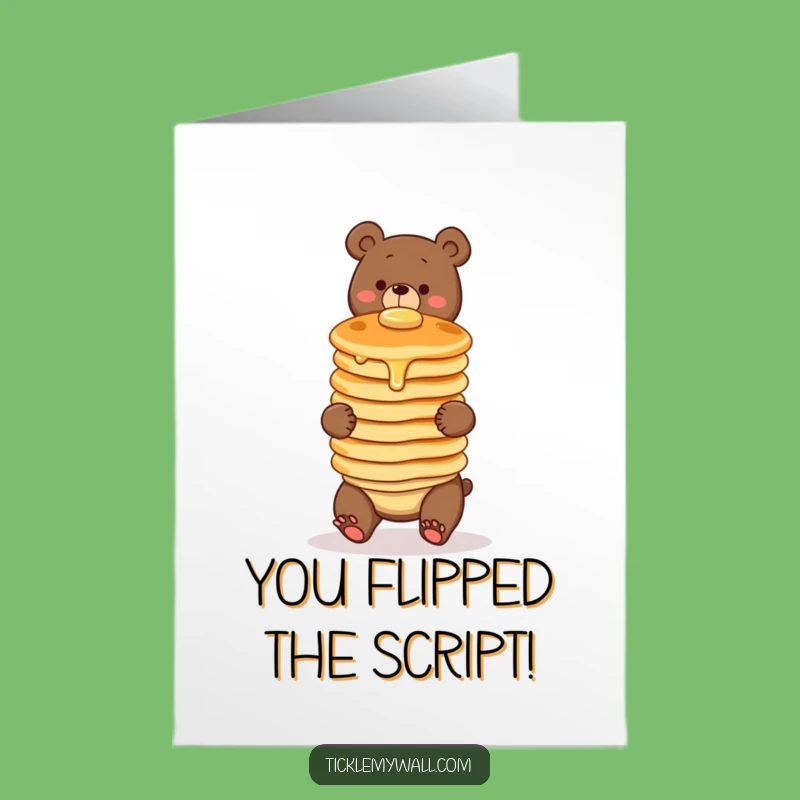 Free Printable Clumsy Bear Congratulations Card: Funny Downloadable Gift for Trying Your Best