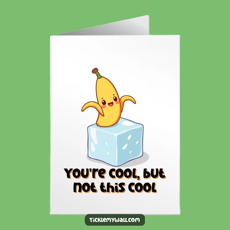 Free Printable Congrats Card: Goofy Banana Peel Slip Celebration Downloadable Gift