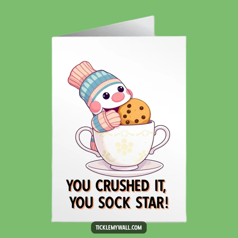 Free Printable Congrats Card: Sock Puppet Cookie Heist - Fun Downloadable Gift!