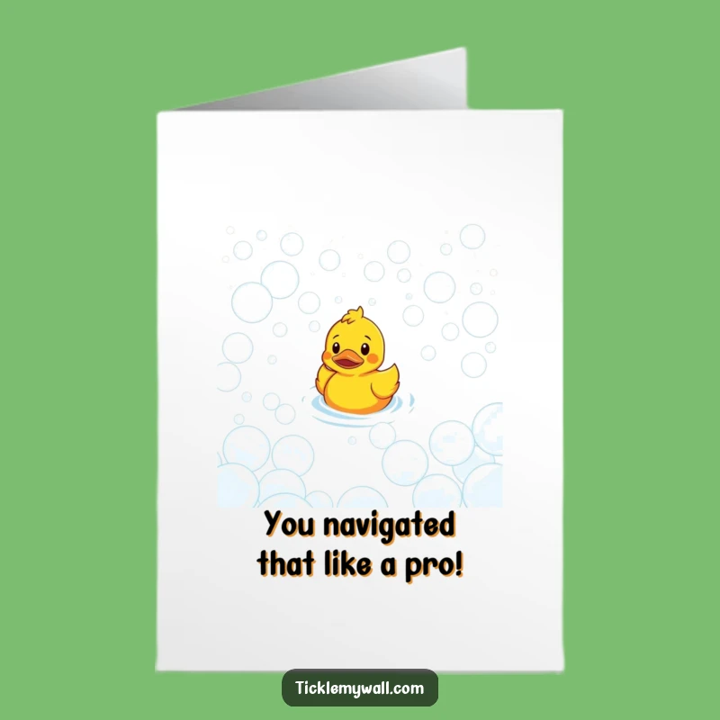 Free Printable Congrats Card: Duck in Bubble Maze for a Fun Downloadable Gift