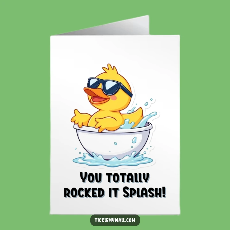 Free Printable Congrats Card: Awesome Duck Splash - Hilarious Downloadable