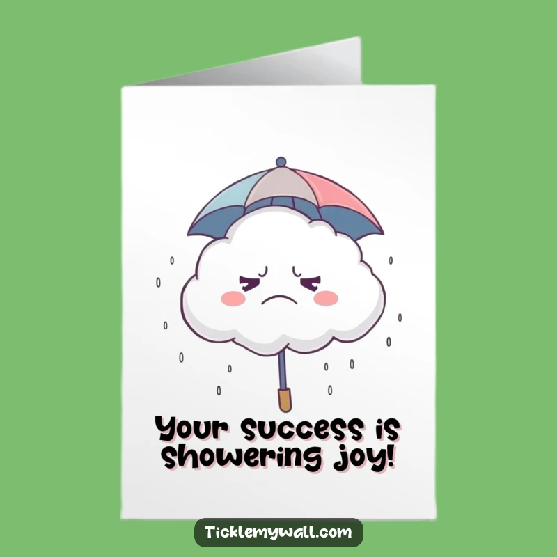 Free Printable Funny Grumpy Cloud Congrats Card - Cheerful Downloadable Gift