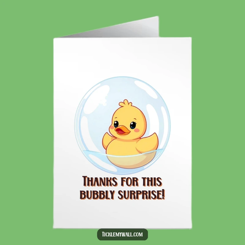 Free Printable Ducky Thank You Card: Bubble Fun Gratitude Gift!