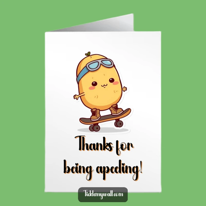 Free Printable Potato Skater Thank You Card - Cool Downloadable Appreciation Gift!