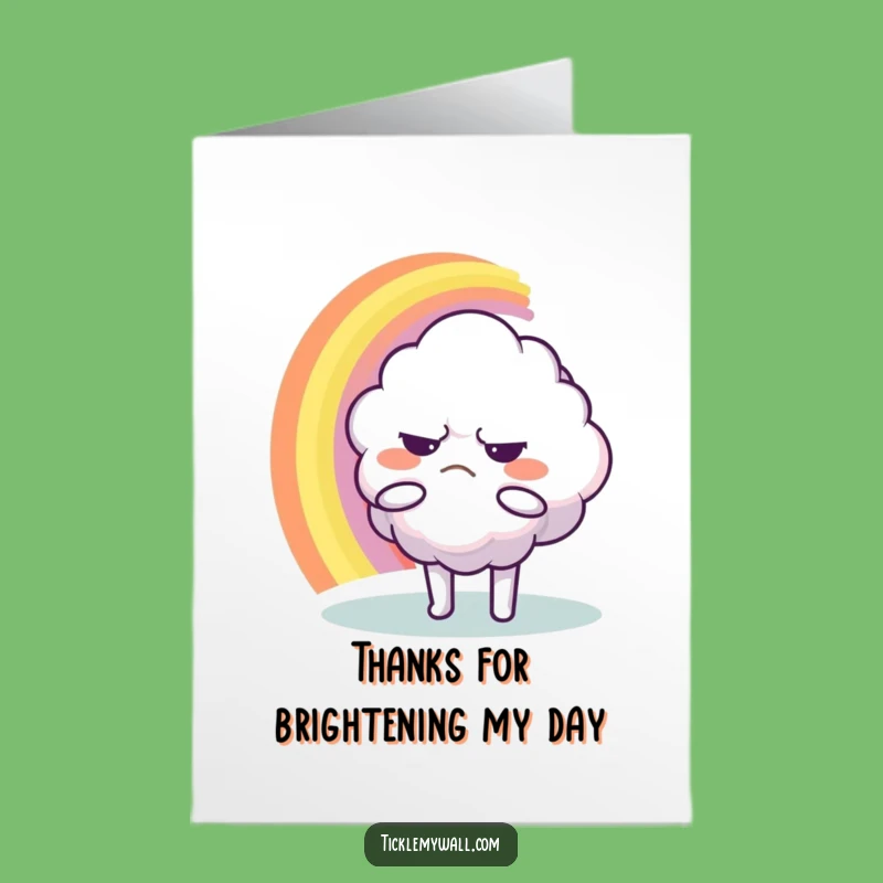 Free Printable Thank You Card: Grumpy Cloud, Whimsical Downloadable Gift
