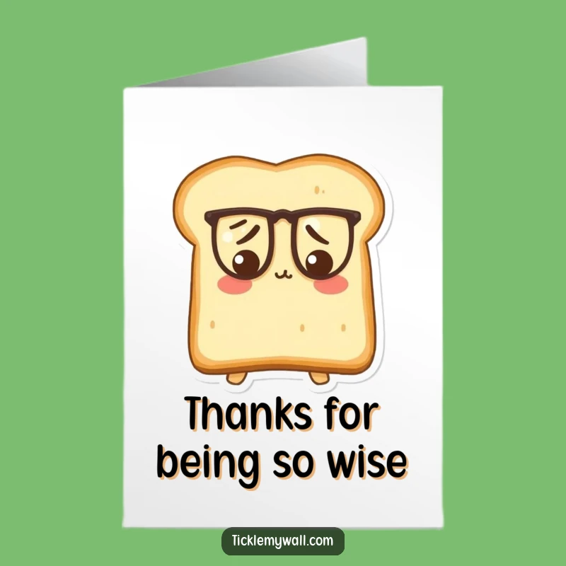 Free Printable Thank You Card: Toast's Deep Thoughts, Humorous Downloadable Gift