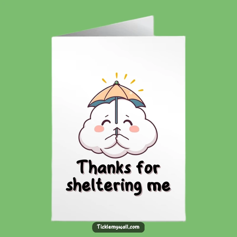 Free Printable Thank You Cloud Card: Funny Downloadable Gift for Showing Appreciation