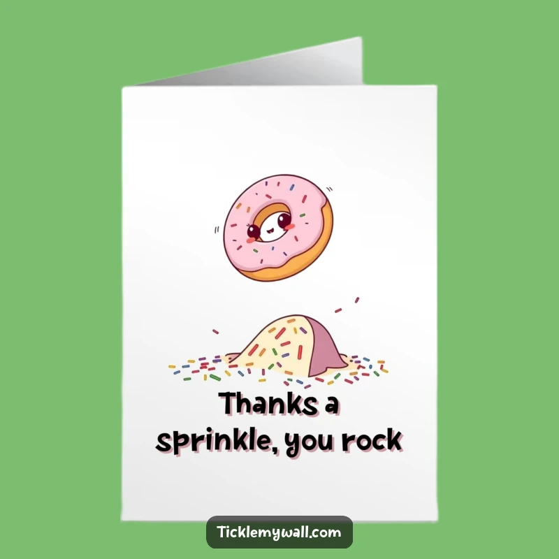 Free Printable Thank You Card: Donut Sprinkles - Funny Downloadable Thanks