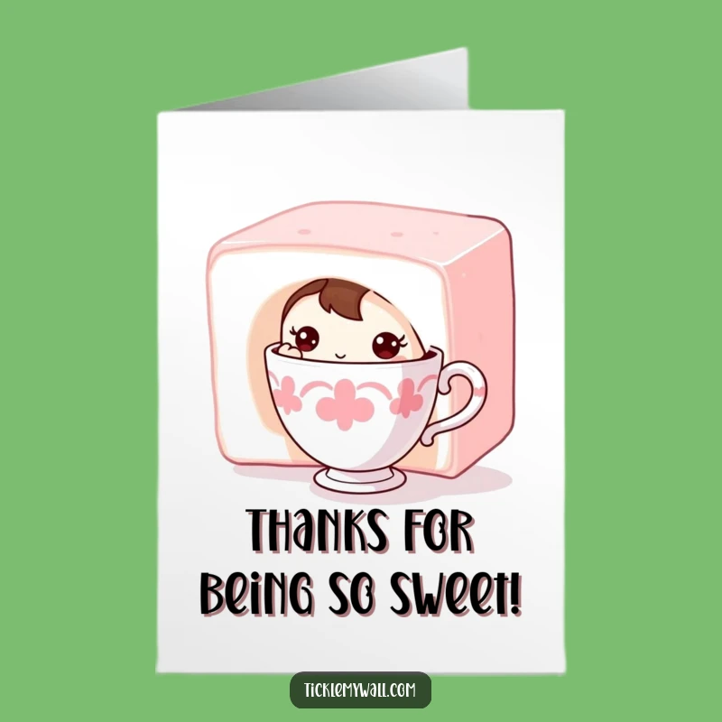 Free Printable Shy Teacup Thank You Card - Adorable Downloadable Appreciation Gift!