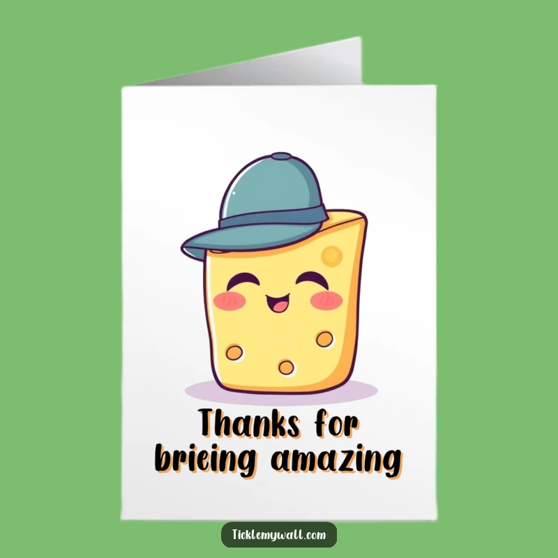 Free Printable Thank You Card: Cheese & Hat - Funny Downloadable Gratitude