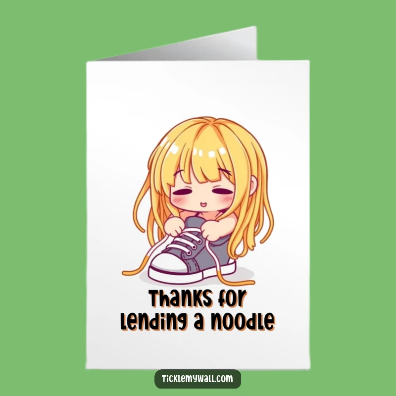 Free Printable Funny Spaghetti Thank You Card - Amusing Downloadable Gift