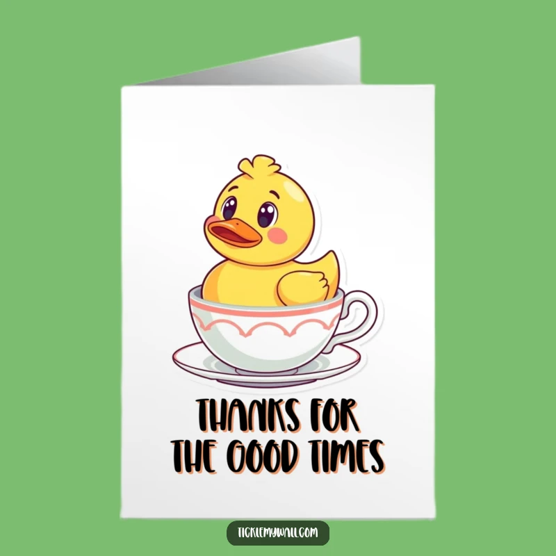 Free Printable Thank You Card: Duck's Tea Surprise, Humorous Downloadable Gift