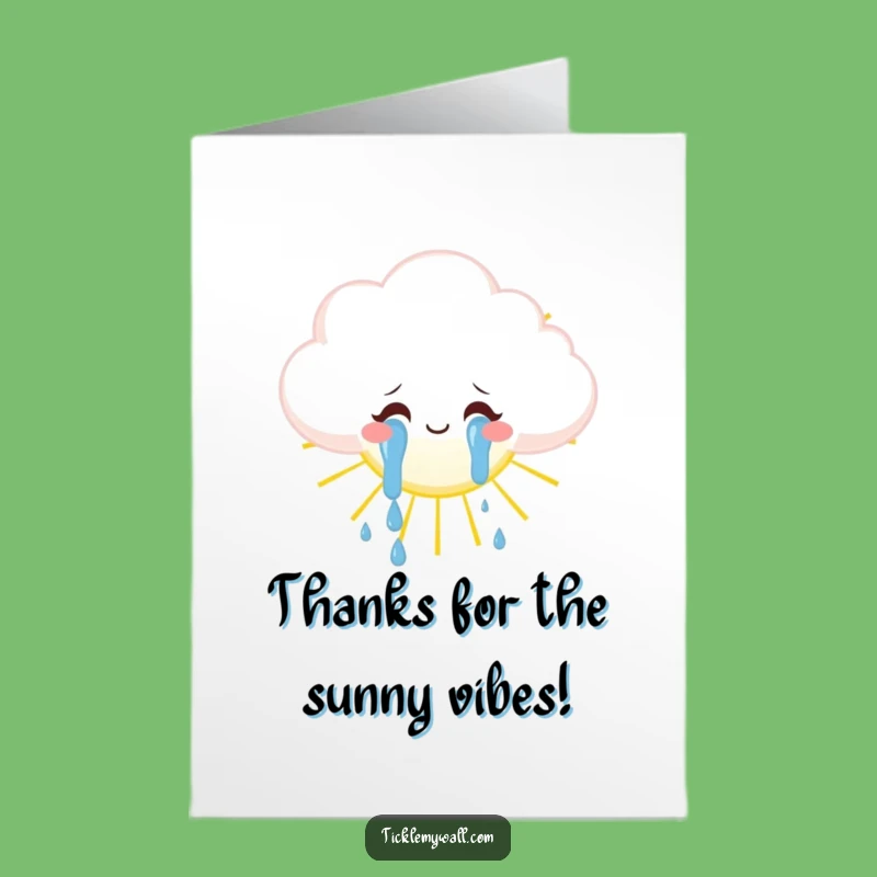 Free Printable Thank You Card: Cloud Crying Tears of Joy, Funny Gift Downloadable