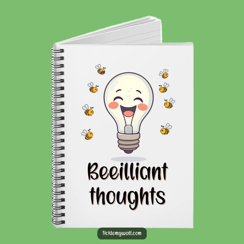 Funny Laughing Lightbulb Bees Notebook - Witty & Humorous Journal for Ideas