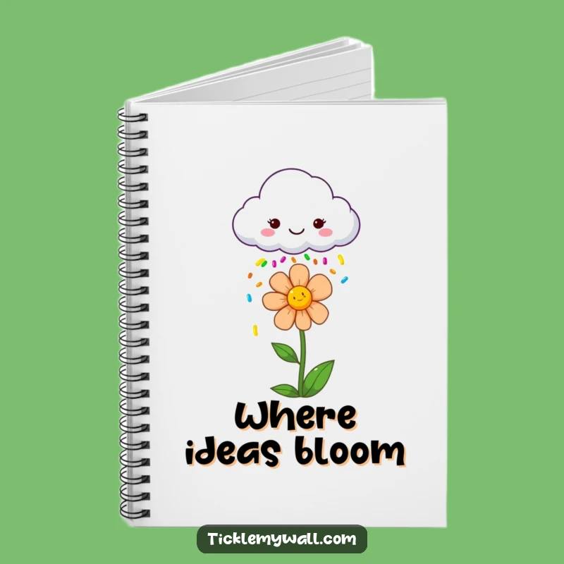 Funny Cloud Sprinkle Flower Notebook: Write Happy Thoughts and Ideas Gift