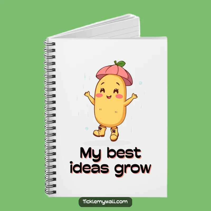 Funny Dancing Potato Boots Rain Notebook: Jot Down Happy Thoughts!