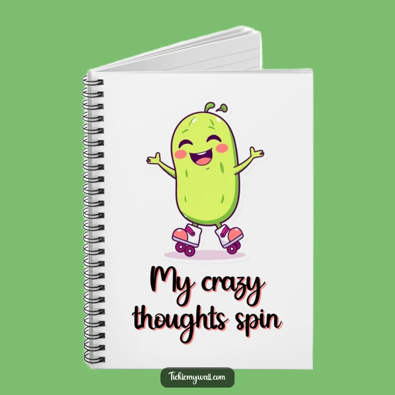 Funny Laughing Pickle Roller Skate Notebook: Jot Down Funny Ideas!