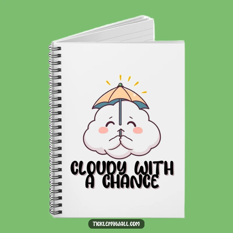 Funny Nervous Cloud Notebook: Jot Down Thoughts with Weather Humor