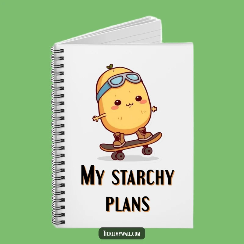 Funny Potato Skater Notebook Jot Down Your Bold Ideas