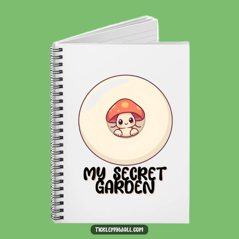 Funny Shy Mushroom Button Notebook - Quirky & Humorous Journal for Thoughts