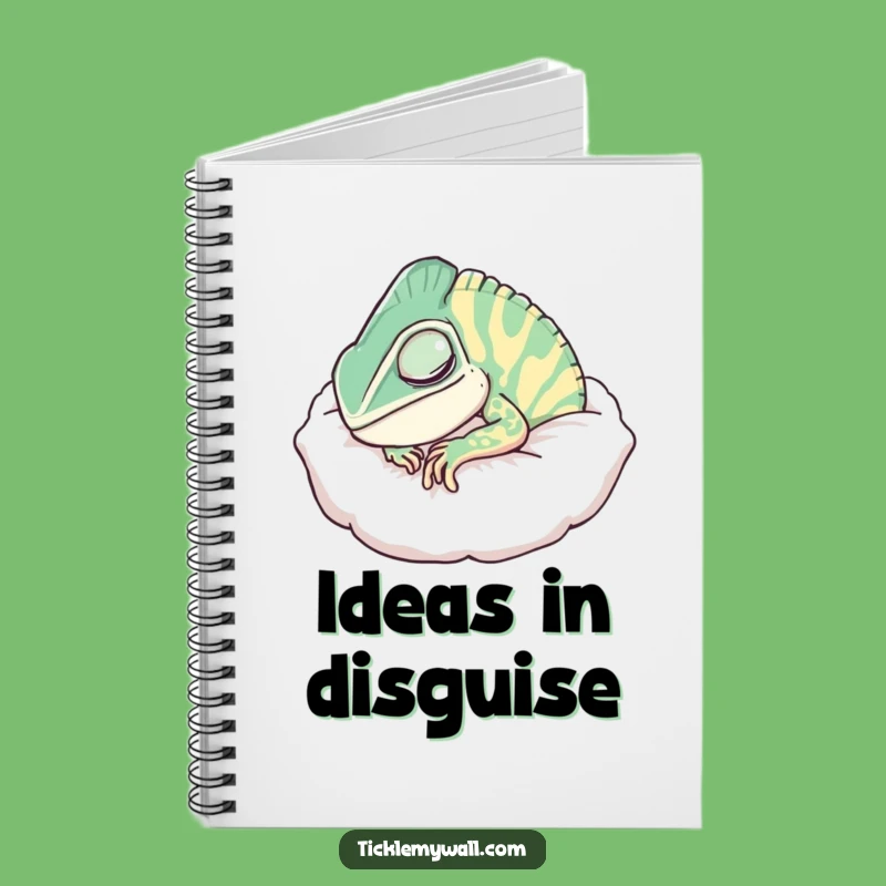 Funny Snoring Chameleon Pillow Notebook: Jot Down Ideas with Hilarious Style