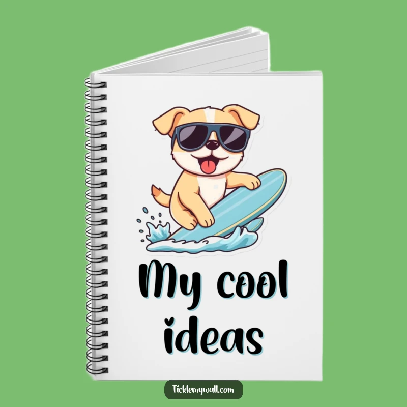 Funny Surfing Dog Journal: Pawsome Notes, Perfect Funny Gift!