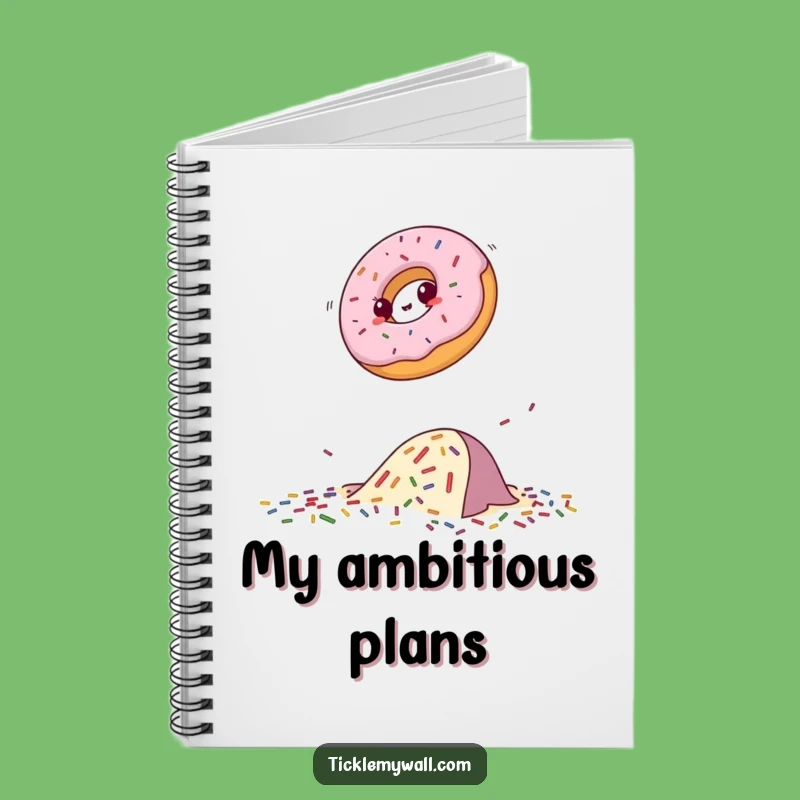Funny Donut Obstacle Notebook - Plan Your Victories with Sweet Cartoon Style!