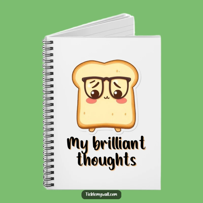Funny Puzzled Toast Notebook: Brainy Breakfast Journal, Hilarious Gift