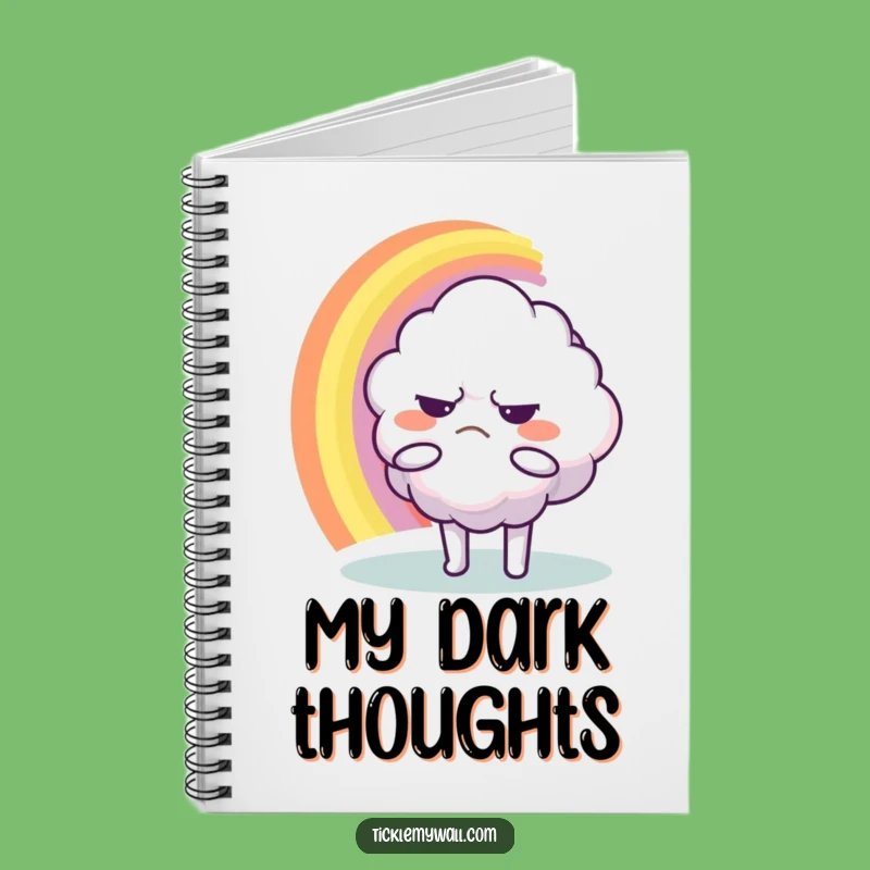 Funny Grumpy Cloud Notebook: Rainbow Hug Journal, Ideal Funny Gift