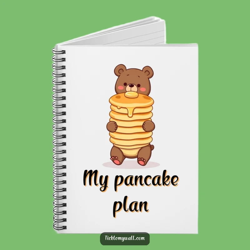 Funny Clumsy Bear Notebook: Jot Down Ideas with Breakfast Humor