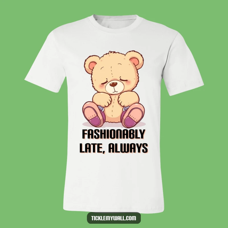 Funny Sleepy Teddy Bear T-Shirt: Wearable Cuteness for Laid-Back Humor Lovers