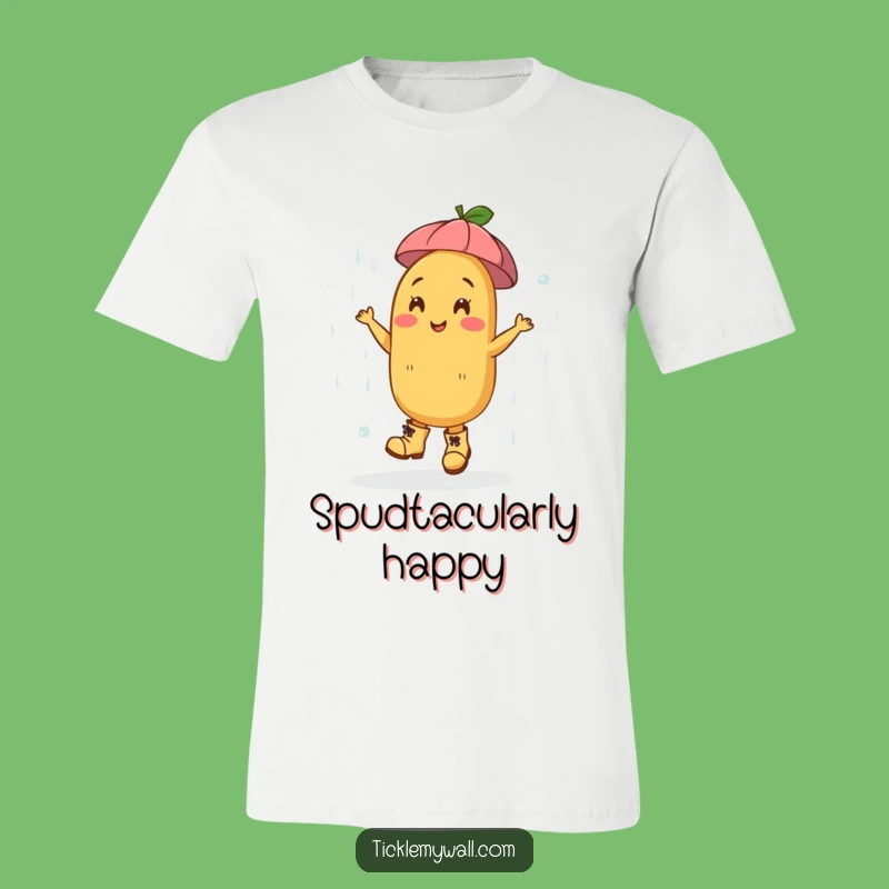 Funny Dancing Potato Boots Rain T-Shirt: Wear Your Happiness!