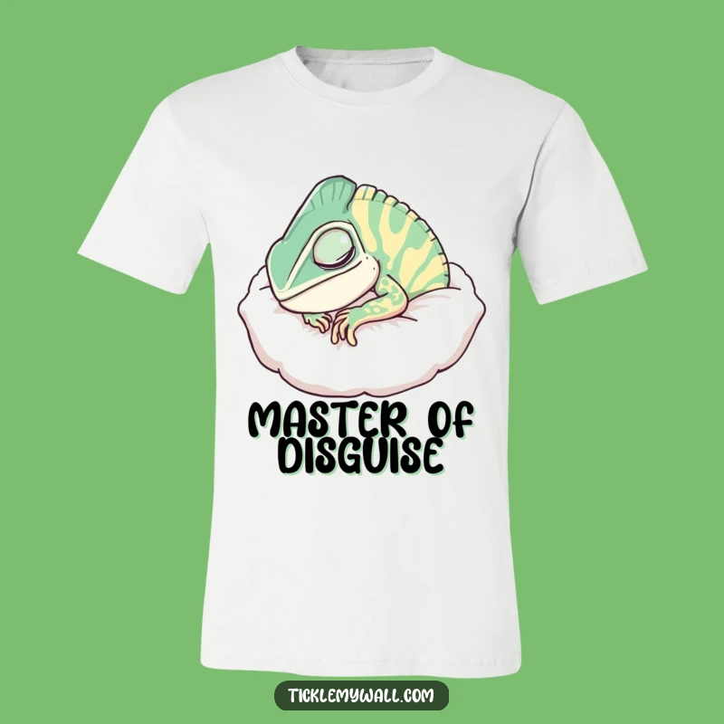 Funny Snoring Chameleon Pillow T-Shirt: Wear Your Nap Game Strong - Hilarious Gift