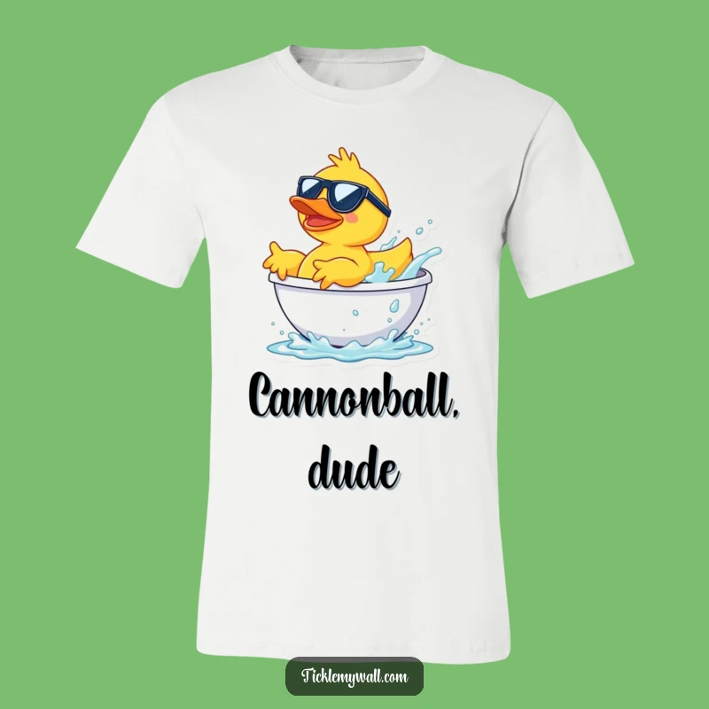 Funny Sunglasses Duck Splash T-Shirt: Cool Aquatic Humor Gift