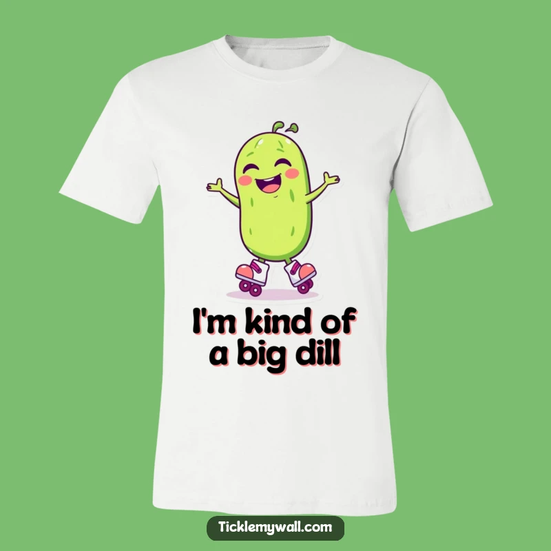 Funny Laughing Pickle Roller Skate T-Shirt: Roll with Laughter!