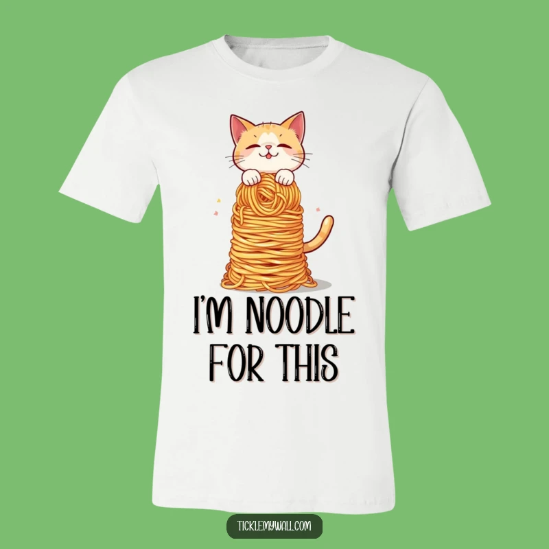 Funny Cat Spaghetti Balance T-Shirt: Hilarious Apparel for a Good Laugh!