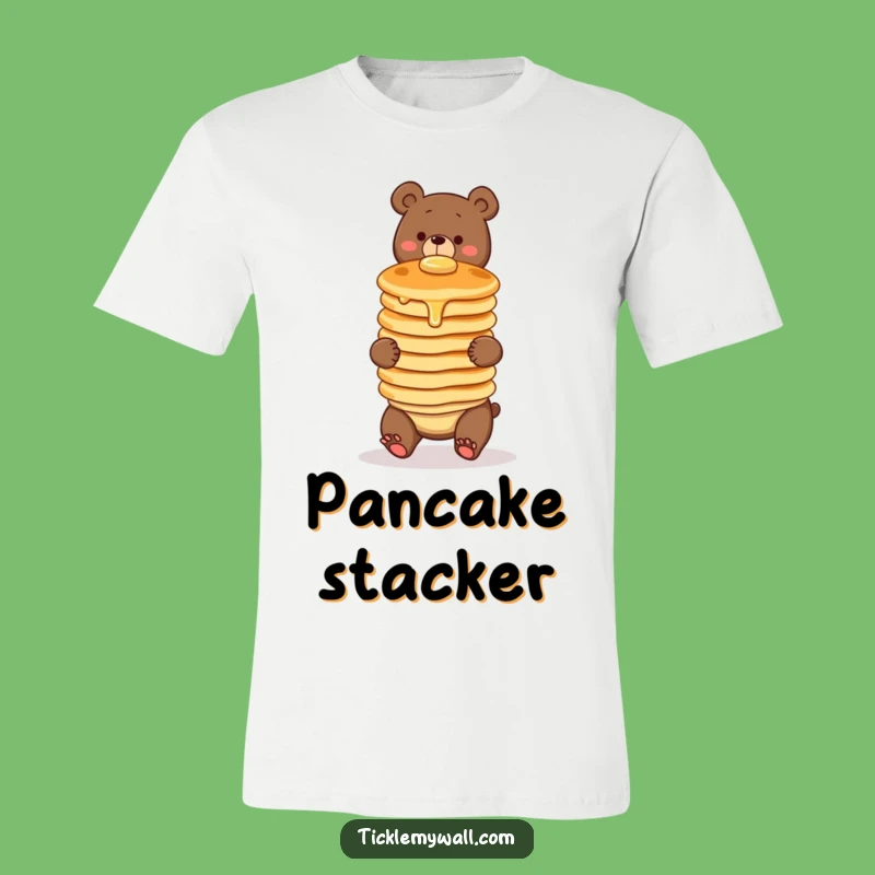 Funny Clumsy Bear T-Shirt: Wobbly Breakfast Humor Tee