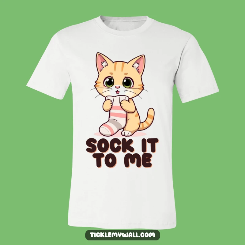 Funny Surprised Cat Sock T-Shirt: Embrace Your Inner Cat's Fashion Faux Pas