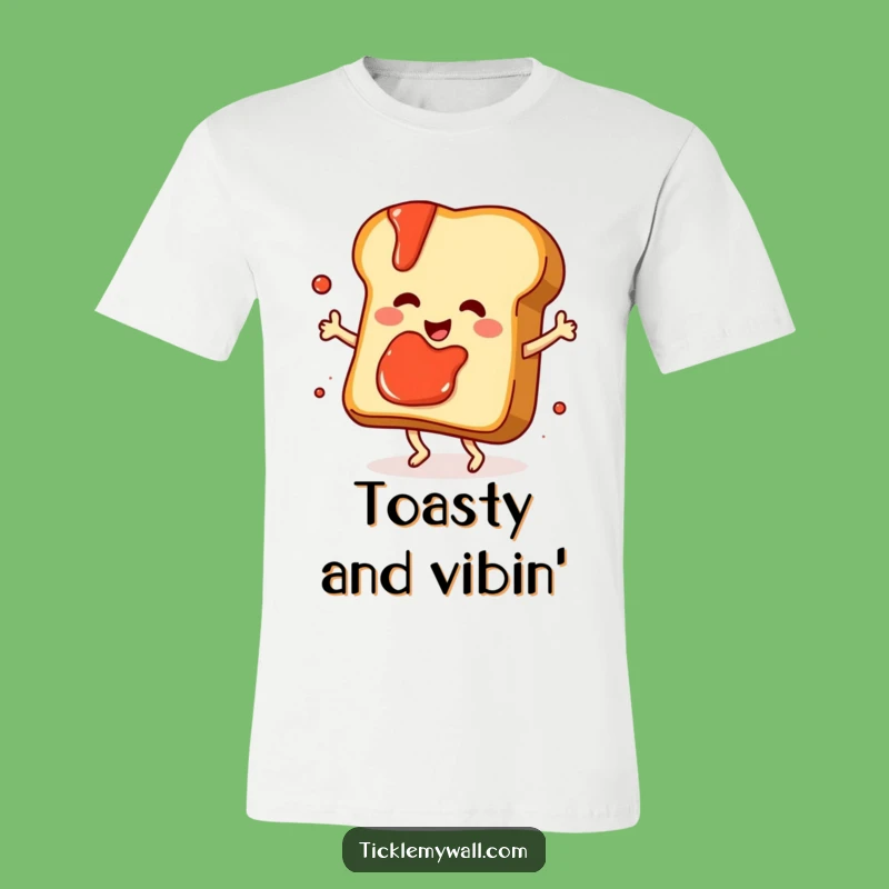 Funny Dancing Toast T-Shirt, Jam Splatter Fun, Comedic Foodie Apparel Gift