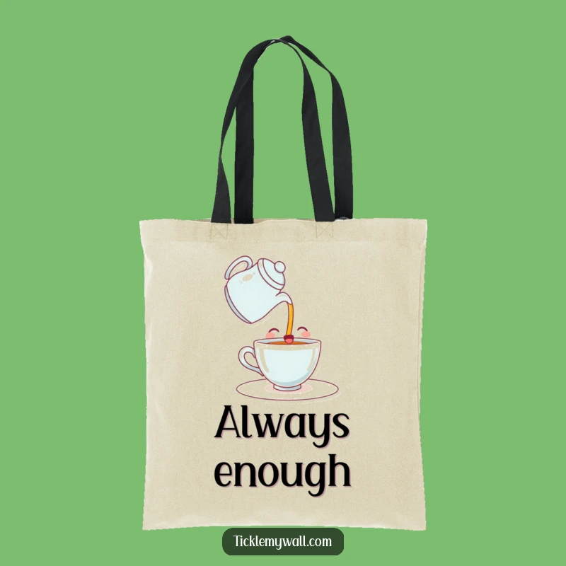 Funny Happy Teacup Tote Bag: Carry Your Brews with Style & Humor