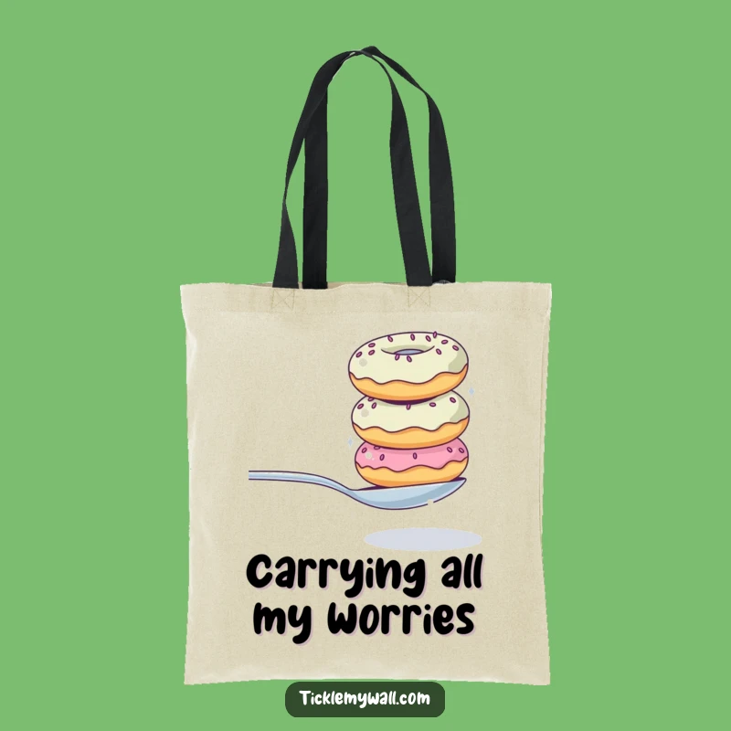 Funny Donut Stack Tote Bag: Carry Your Laughs and Essentials in Style