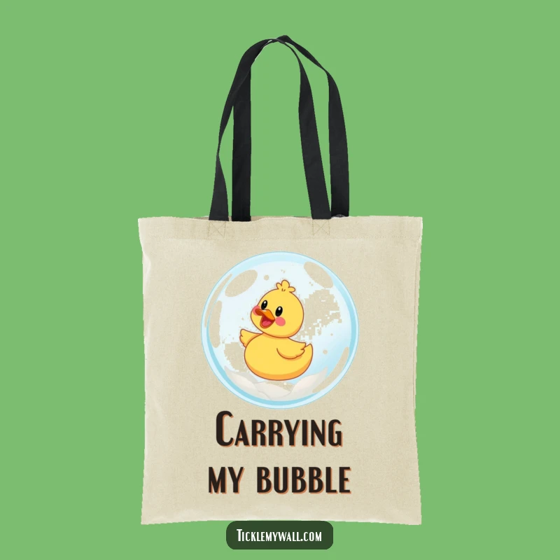 Funny Rubber Ducky Tote Bag: Bubble Rider's Carry-All, Perfect Funny Gift