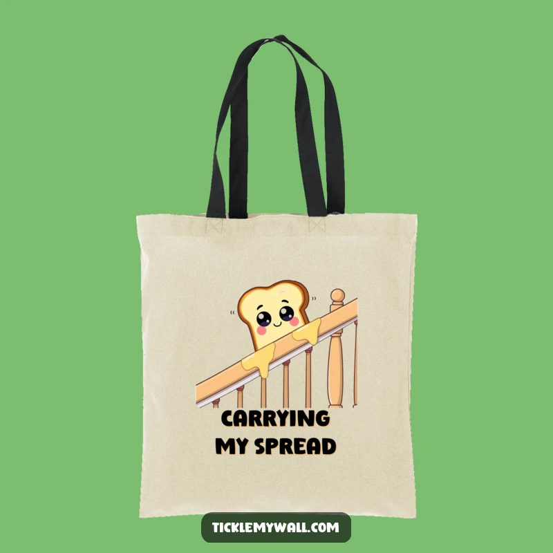 Funny Googly Eyed Toast Tote Bag: Hilarious Bag for Breakfast Lovers