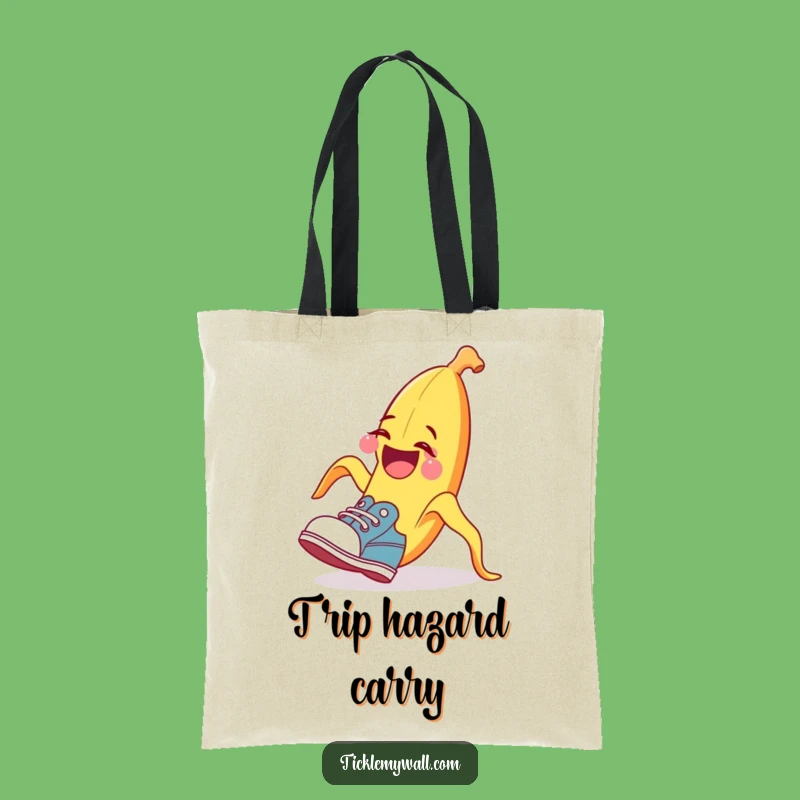 Funny Banana Peel Tote Bag - Comedic Slip Carry-All Gift