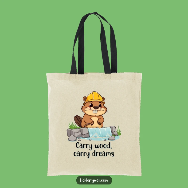 Funny Beaver Builder Tote Bag - Carry Your Tools with Dam Good Humor!