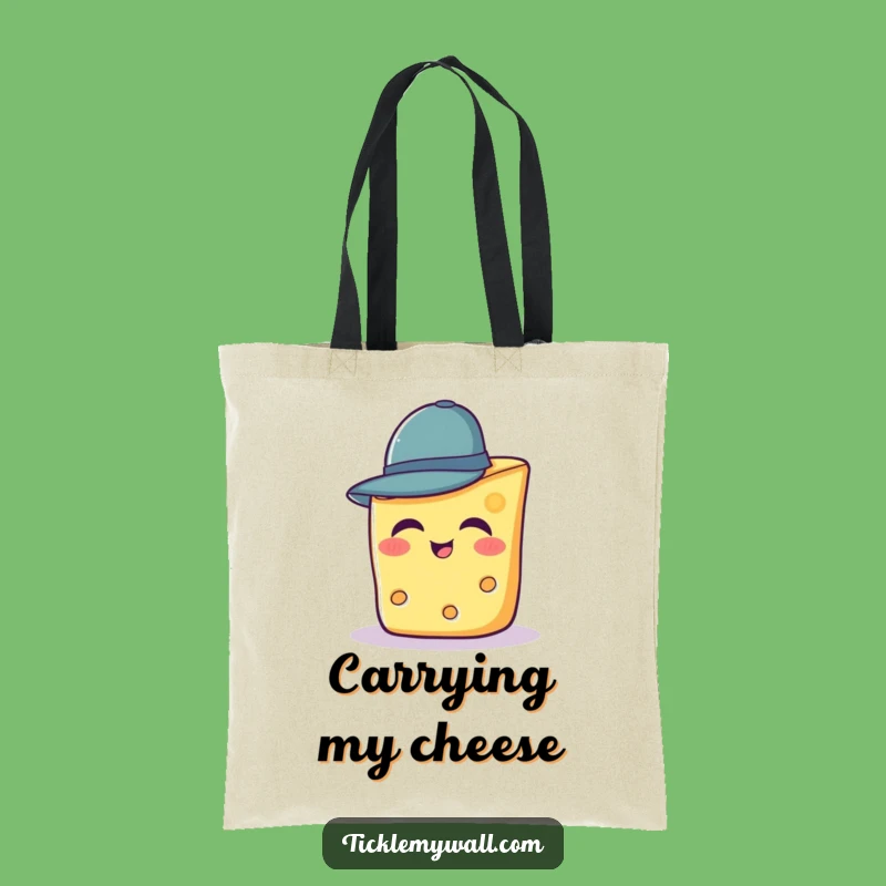 Funny Cheese Hat Tote Bag: Giggling Wedge's Accessory, Perfect Funny Gift