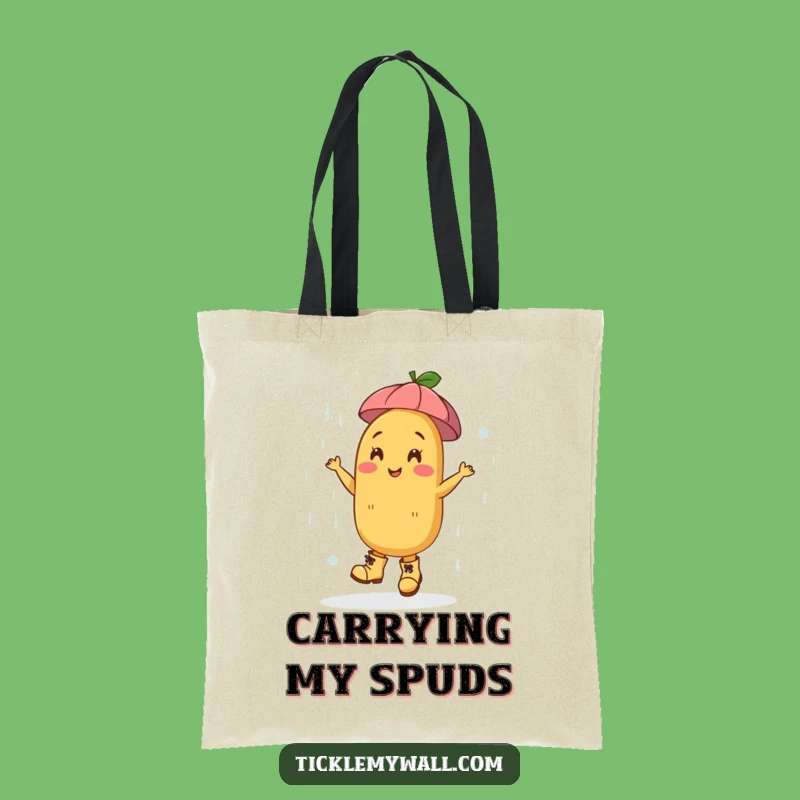 Funny Dancing Potato Boots Rain Tote Bag: Carry Your Joy!